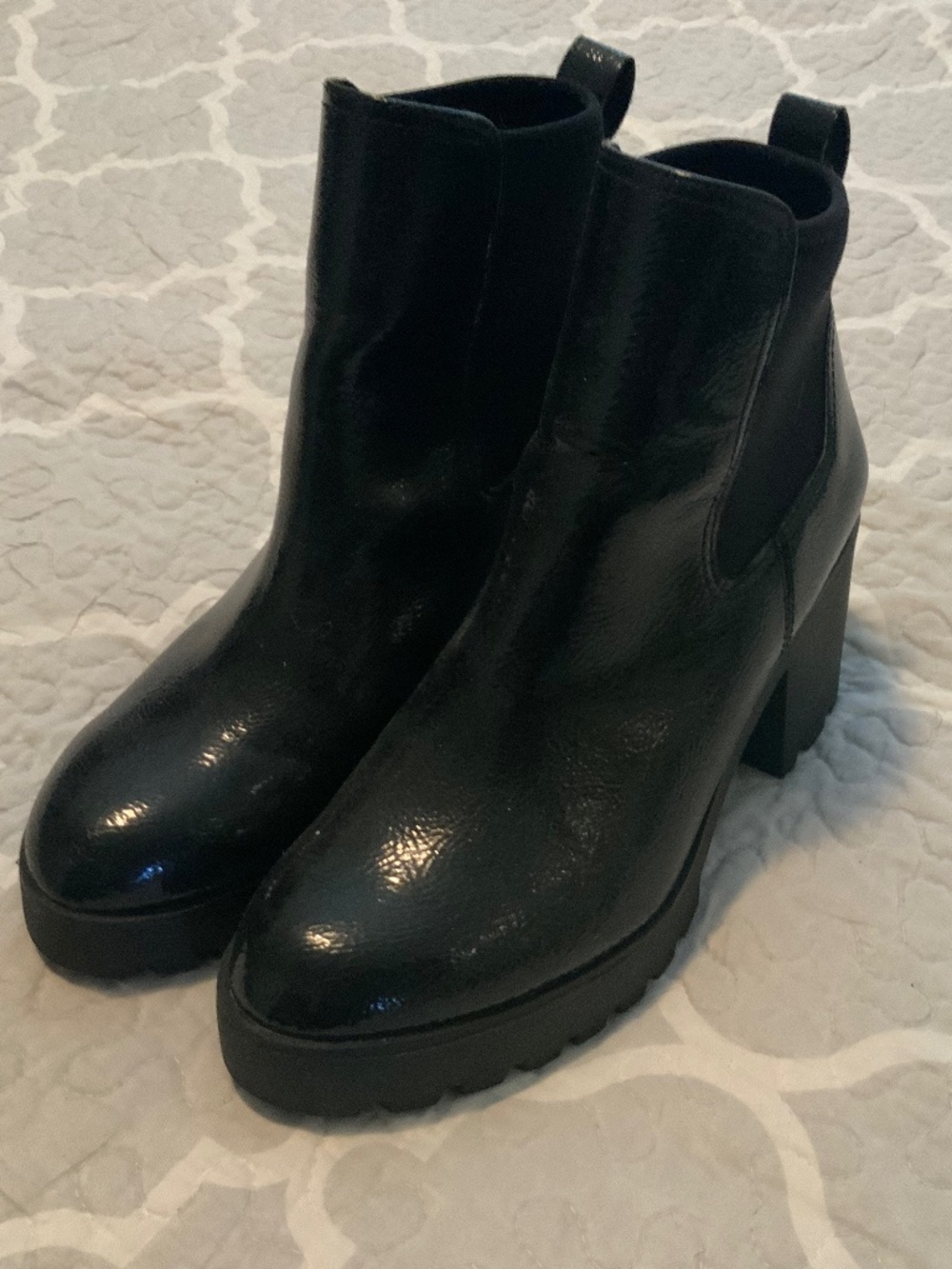 Womens leather Y2K ankle boots